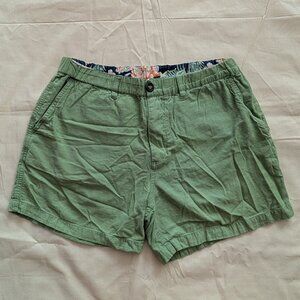 Chubbies Green Chambray Elastic Waistband Shorts (large)